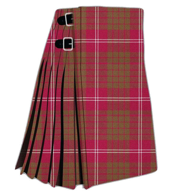 Kilt en tartan patiné du clan Crawford