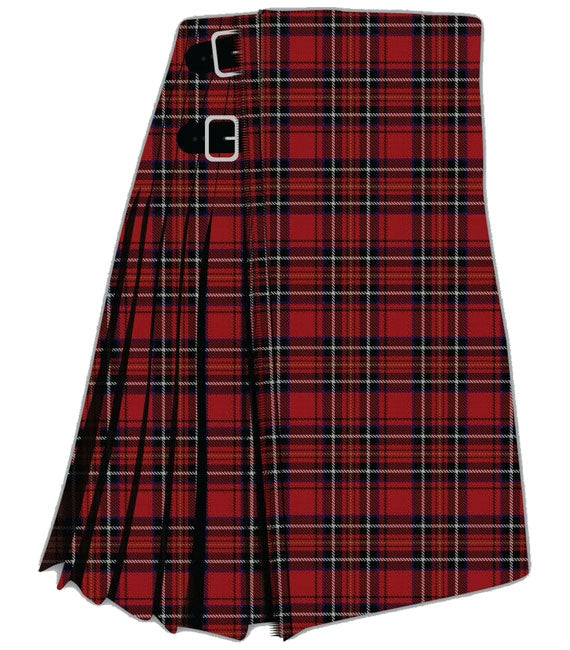Kilt en tartan rouge de la brasserie Cornish