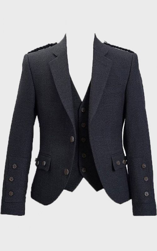 Veste Klashich en tweed anthracite Crail