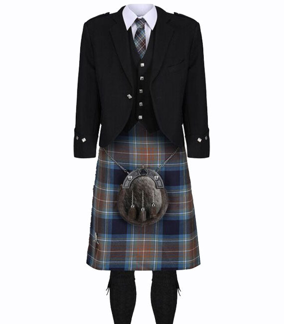 Holyrood Black Jacket Kilt Ensemble