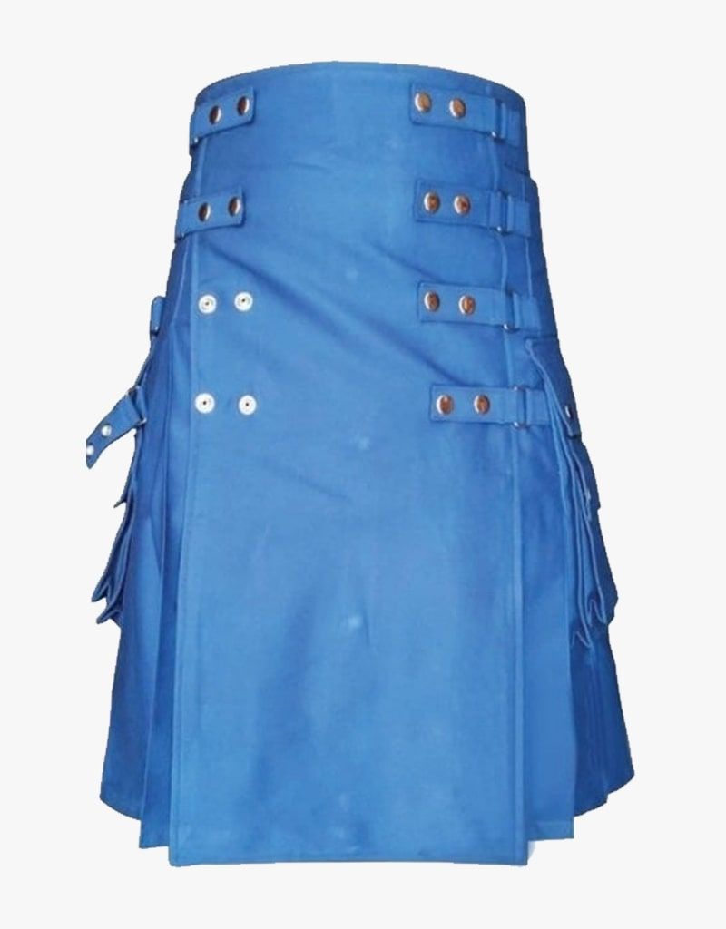 Kilt utilitaire en coton brillant pour homme