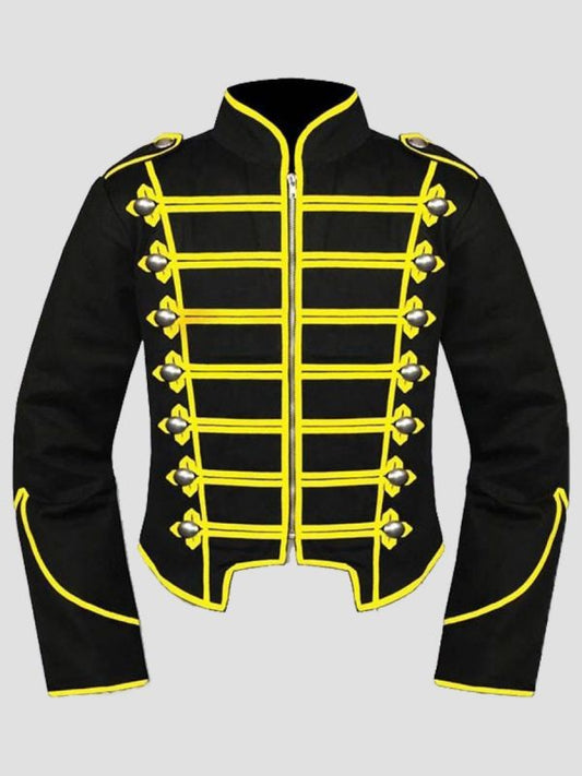 Black & Yellow Military Jacket