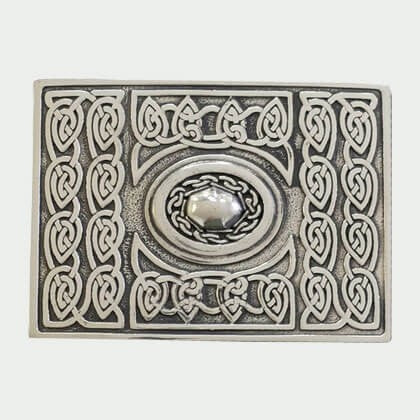 Celtic Chrome Kilt Buckle