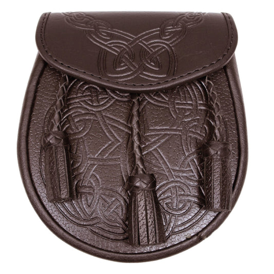 Celtic Embossed Premium Leather Sporran