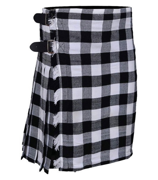 Clan Black and White Tartan kilt