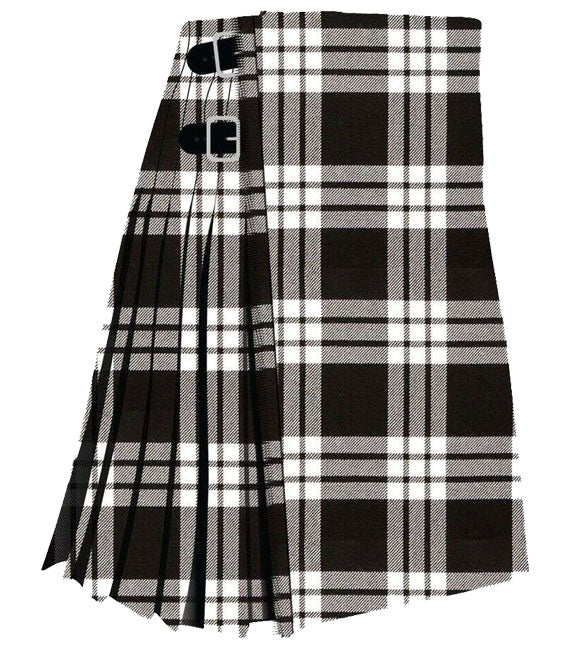 Clan MacFarlane Black & White Tartan Kilt