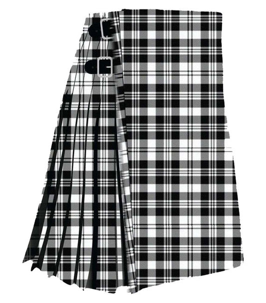 Clan Scott Black And White Modern Tartan Kilt