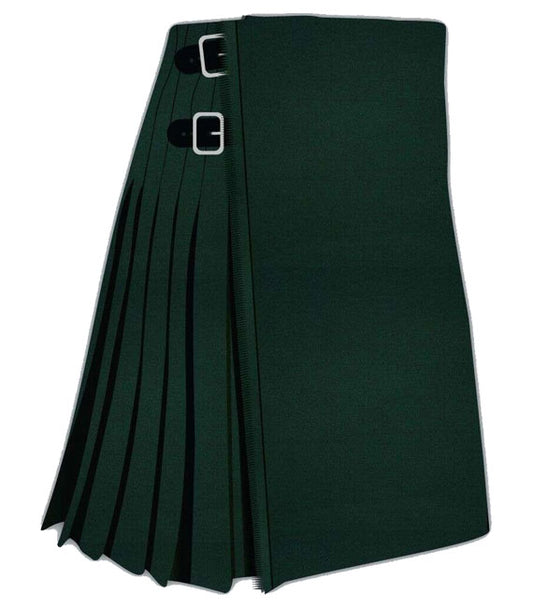 Clan Solid Green Tartan Kilt