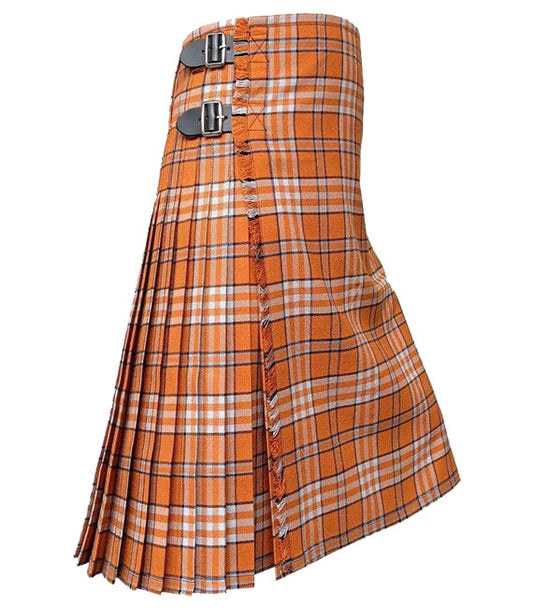 Clan Tennessee Volunteer Orange Tartan Kilt