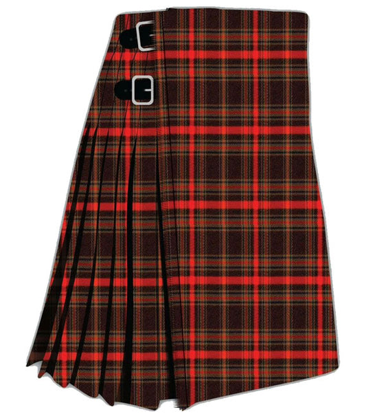 Highland Peat Herringbone Tartan Kilt