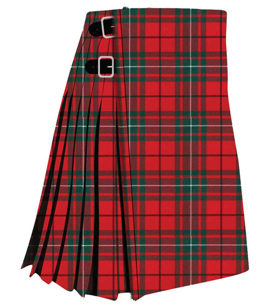 MacAuley Red Modern Tartan Kilt