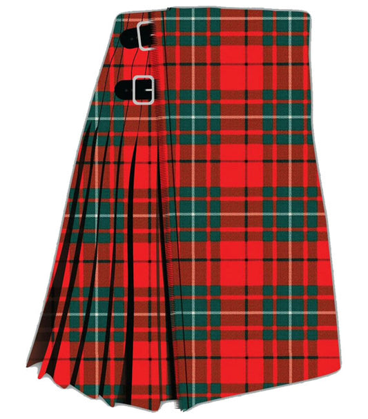 MacAuly Red Modern Tartan Kilt