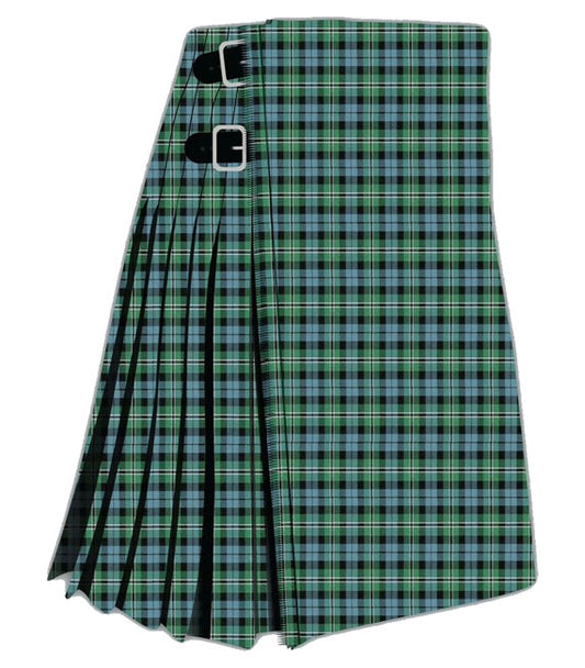 Menzies Black & White Modern Tartan Kilt