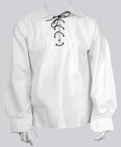 Men's Scottish White Ghillie Shirt