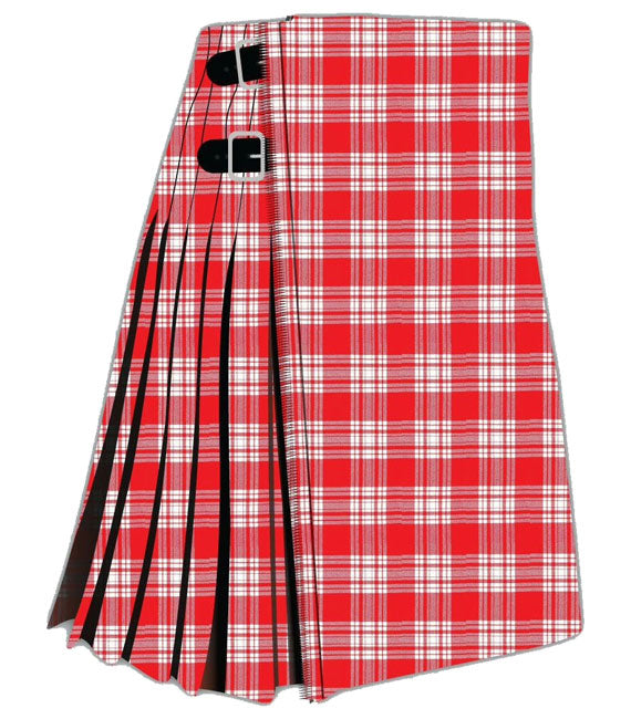 Menzies Red & White Modern Tartan Kilt