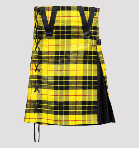 Modern Macleod of Lewis Box Pleated Hybrid Kilt Utility Kilts For Sale