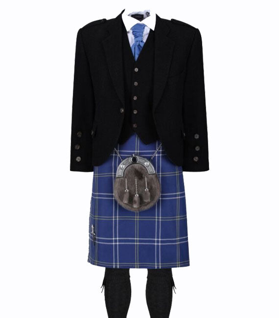 Morton Black Jacket Kilt Ensemble