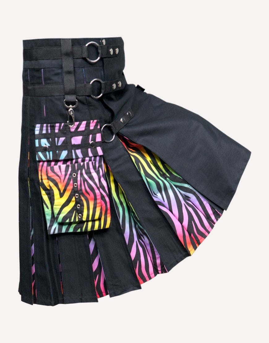 New Rainbow Tiger Striped Kilt