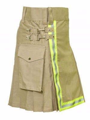 New Scottishmen Khaki Firefighter Utility Kilt