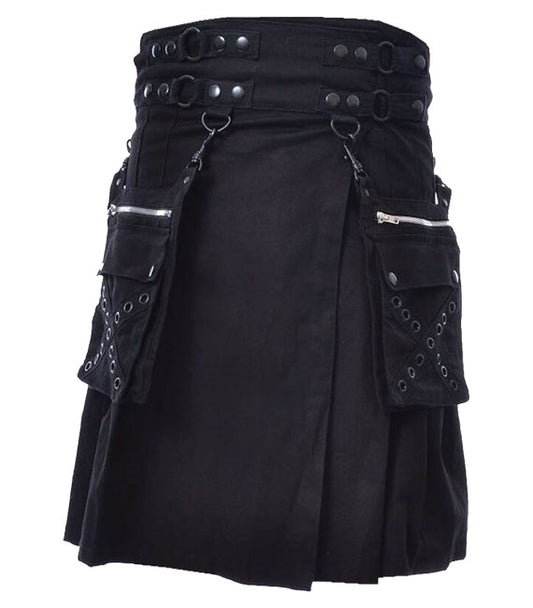 Poizen Industries Black  Kilt