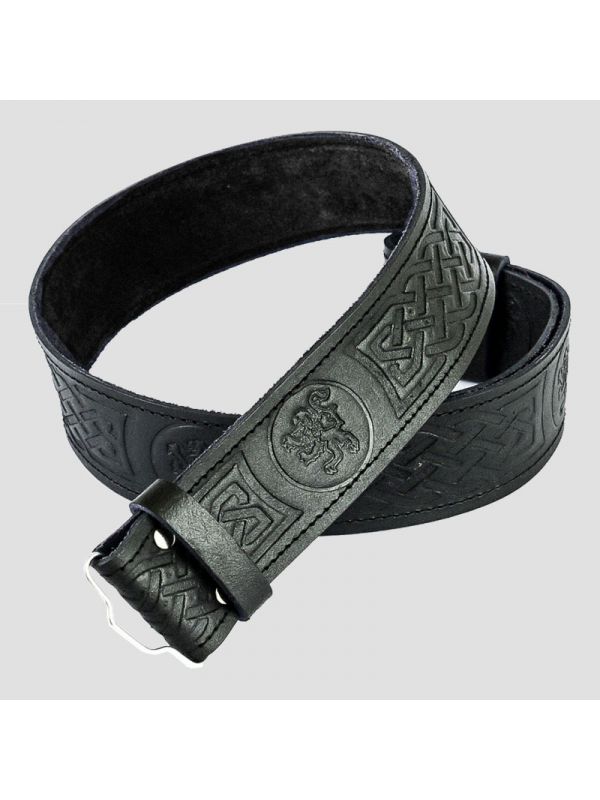 Rampant Lion Embossed Kilt Belt