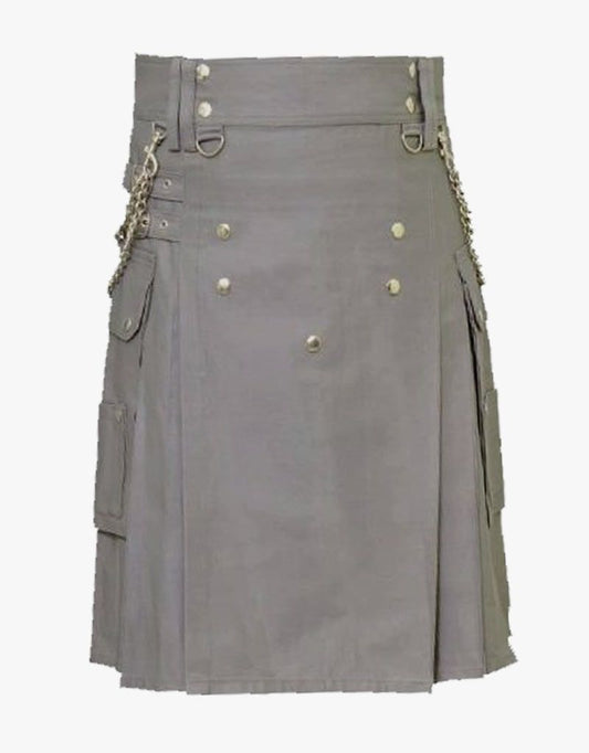 Standard I Grey Utility Kilt For Realmen